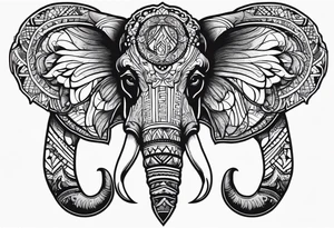 berserking strong mammoth head centerpiece tattoo idea