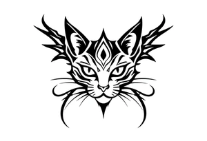 Adorable luna cat tattoo idea