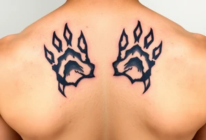 Lion paw prints tattoo idea