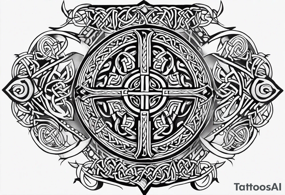 celtic sternum tattoo tattoo idea