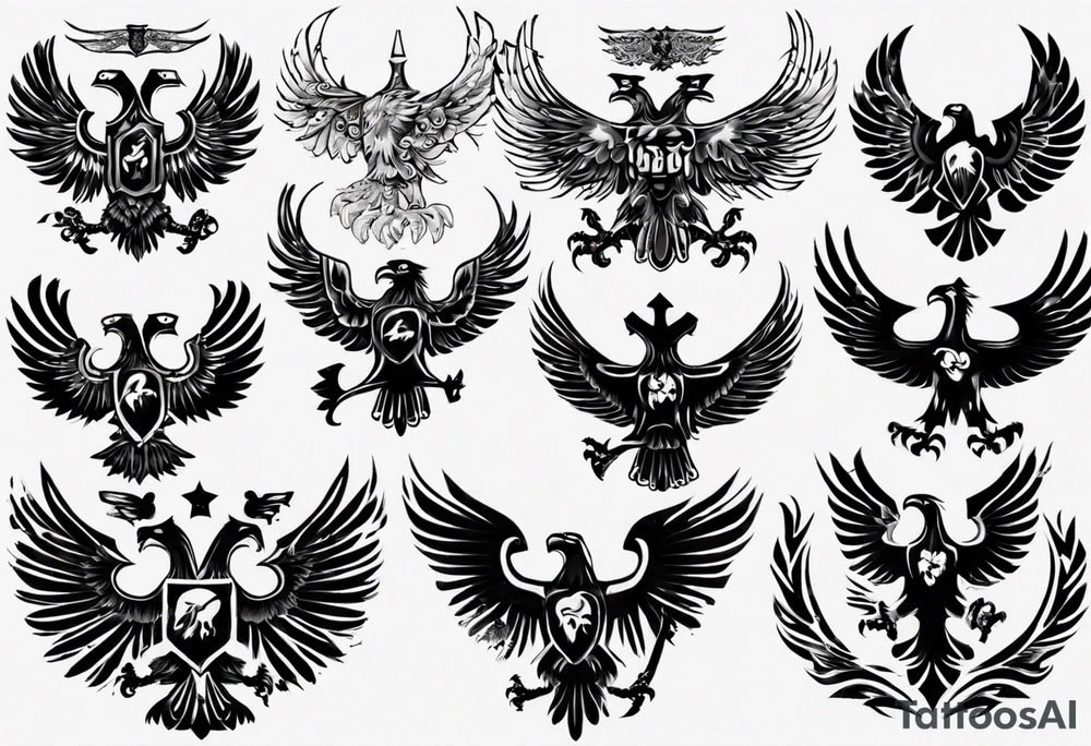 russian eagle tattoo idea