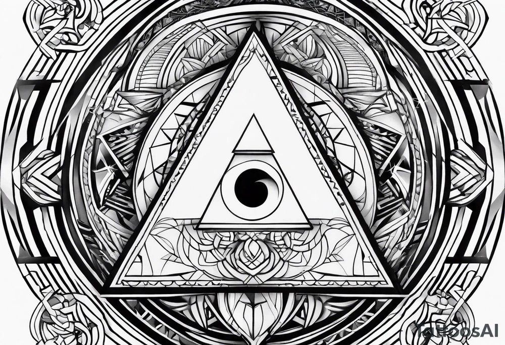 triangle and spiral tattoo idea