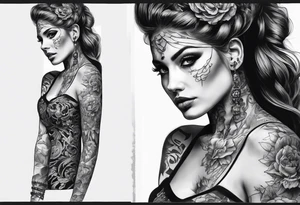 skeleton sleeve tattoo idea