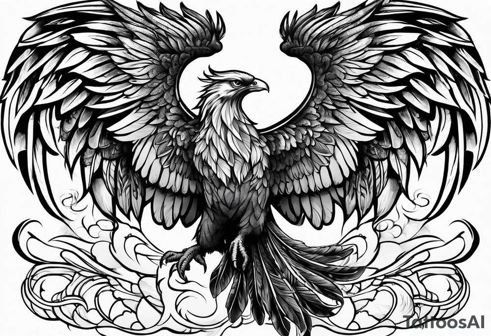 phoenix wings tattoo idea