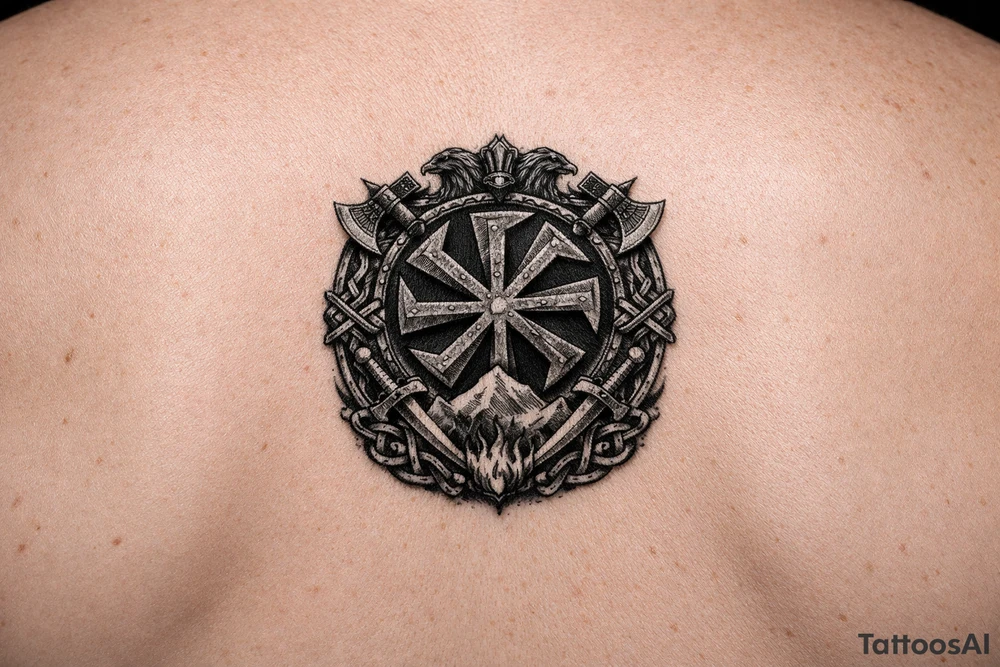 Ideas with  Slavic kolovrat tattoo idea