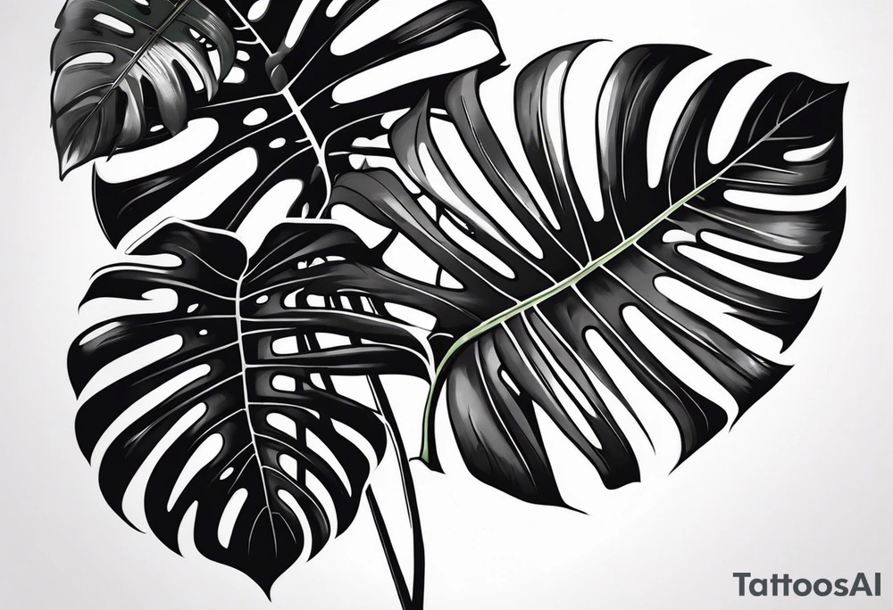 Monstera tattoo idea