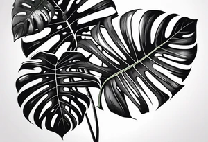 Monstera tattoo idea