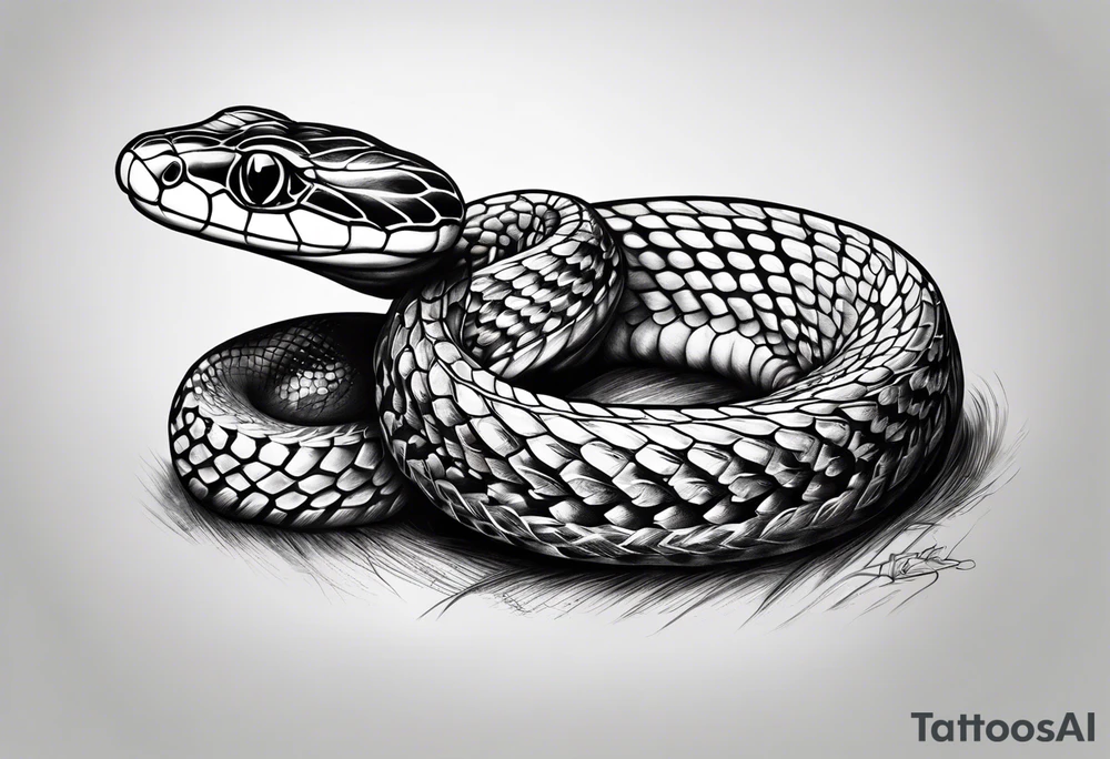 Litlle snake tattoo idea