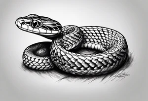 Litlle snake tattoo idea