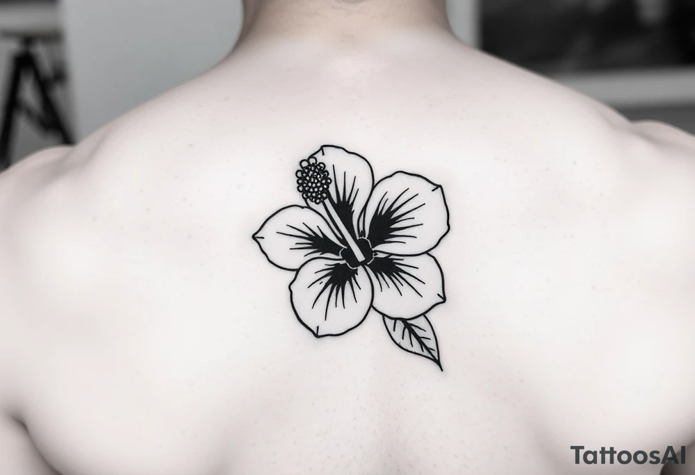 Lester with a Hibiscus flower tattoo idea