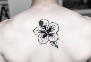 Lester with a Hibiscus flower tattoo idea