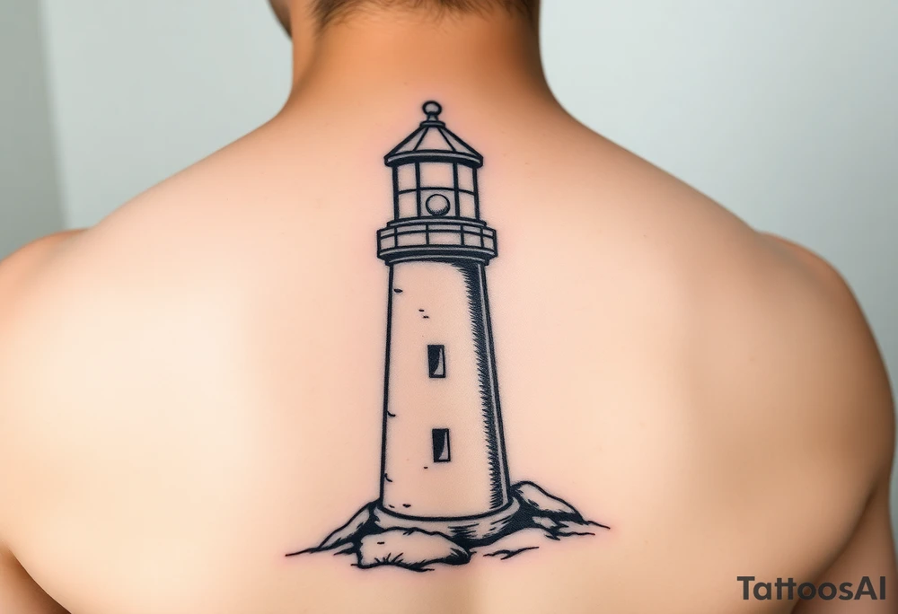 Lighthouse with light tattoo idea