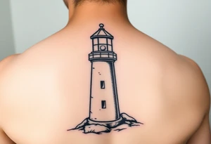 Lighthouse with light tattoo idea