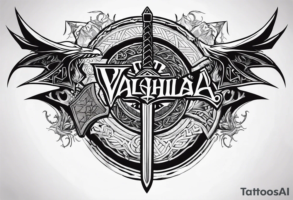 Valhalla sword
dragon axe Valknut helm of awe tattoo idea Valhalla sword
dragon axe Valknut helm of awe tattoo idea