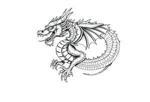 sharp dragon tattoo idea