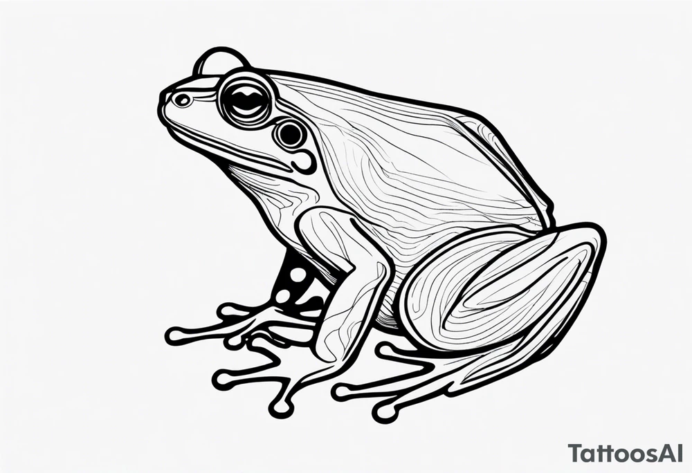 a psychedelic frog tattoo idea
