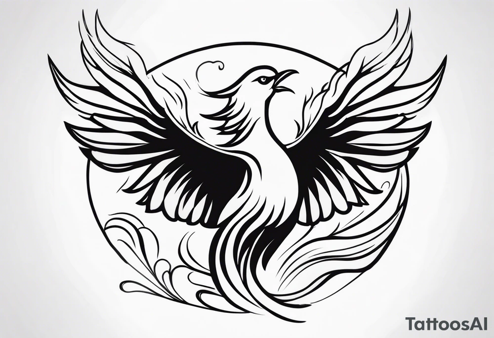 Rising Phoenix tattoo idea
