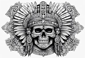 aztec god of death Mictlantecuhtli tattoo idea