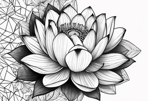 Lotus flower half sleeve tattoo idea