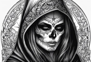 Female grim reaper tattoo idea