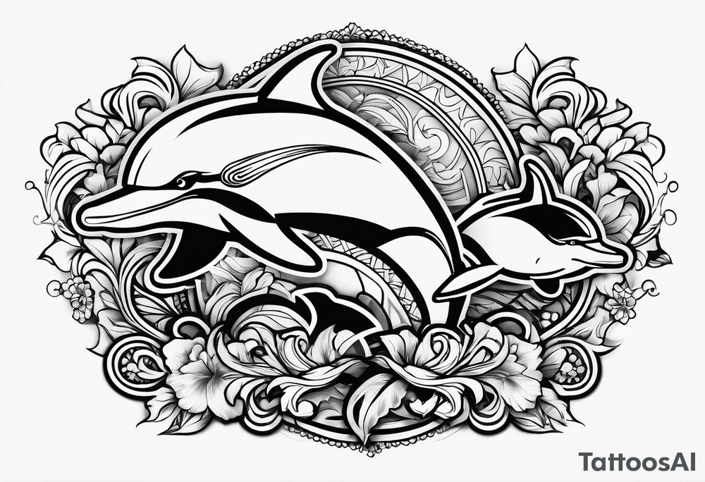 Miami dolphins no flowers tattoo idea