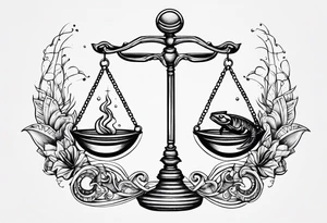Libra and Pisces and Scorpio tattoo idea