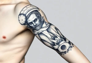 griechische mythologie, Kopflose oder gebrochene Statuen, symbole aus der Mythologie, micro realism tattoo idea