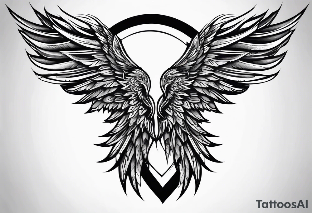 Dark angel wing tattoo idea