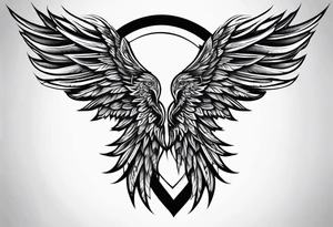 Dark angel wing tattoo idea