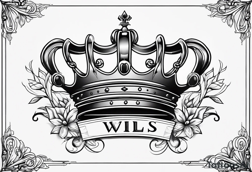 My last name Wells with a crown tattoo idea