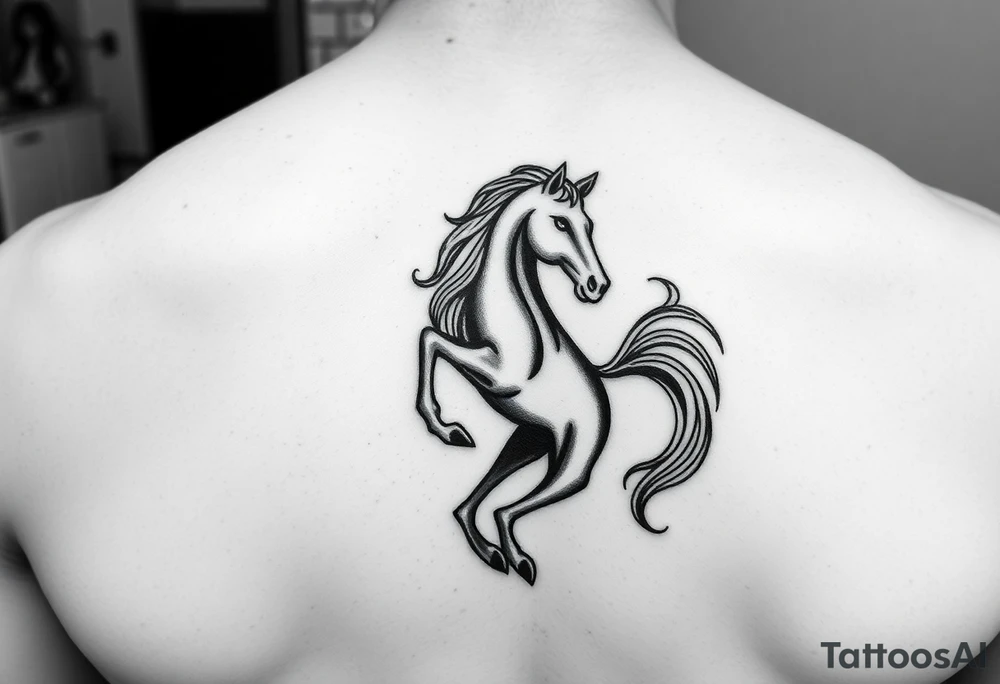 aquarius zodiac sign plus year of the horse tattoo idea