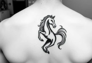 aquarius zodiac sign plus year of the horse tattoo idea