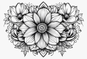 Girly fine line tattoo idea