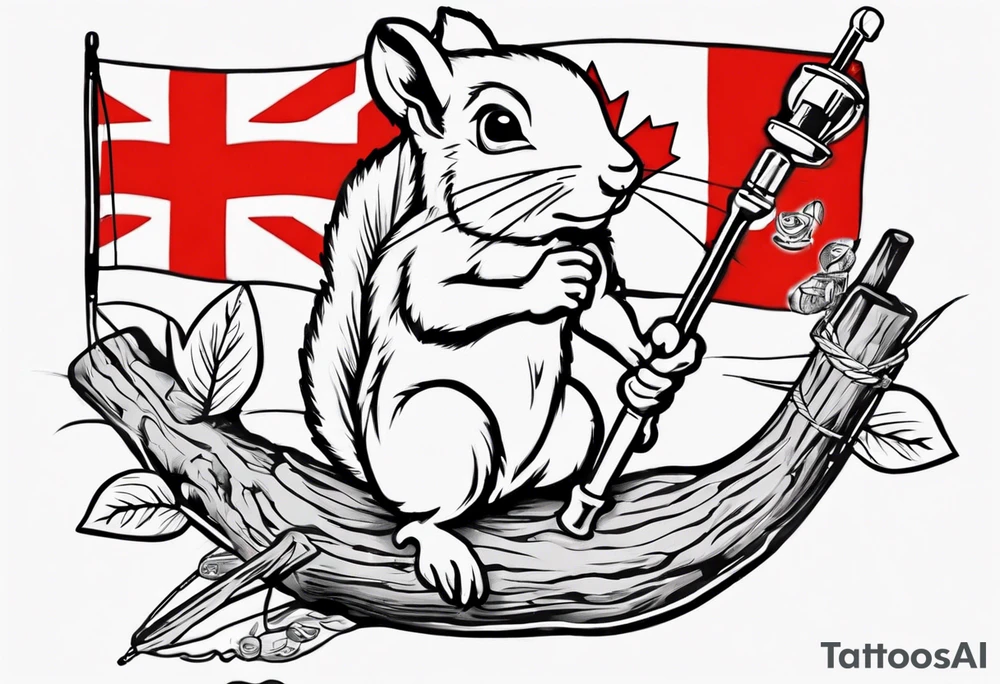 Fishing pole
"1946"
Apple fritter
Squirrel
Canadian flag tattoo idea