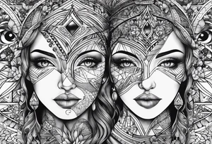 three person side by side. Daughter on the left, mother in the middle, grandmother on the right. greater age difference tattoo idea