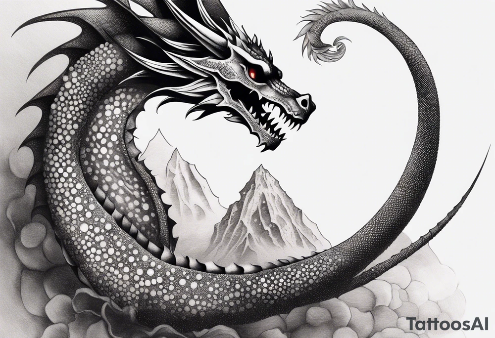 Skeleton Dragon tattoo idea