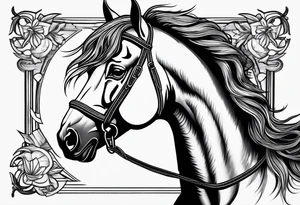 Pferd kopf tattoo idea