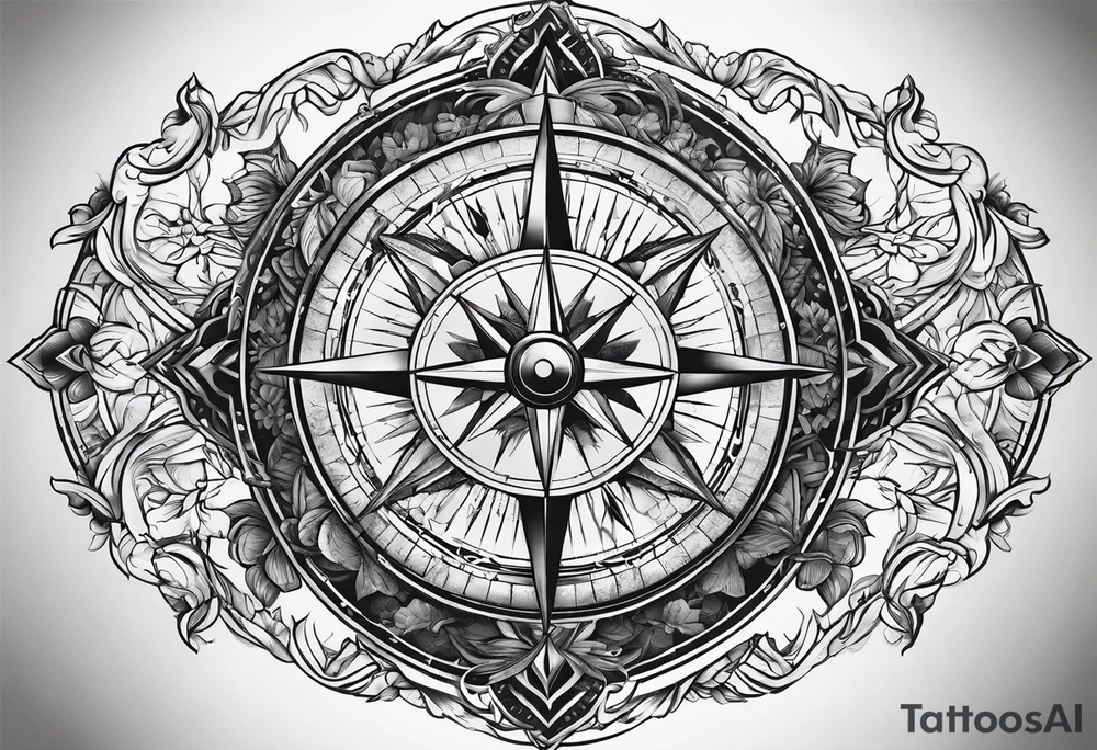 compass tattoo idea