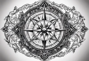 compass tattoo idea