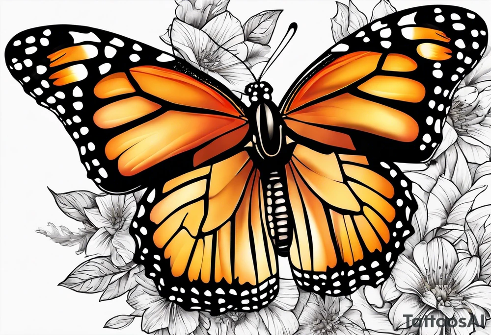 Monarch butterfly tattoo idea