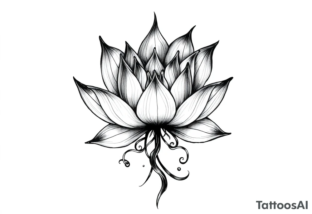Water lily, wiccan, fire tattoo idea