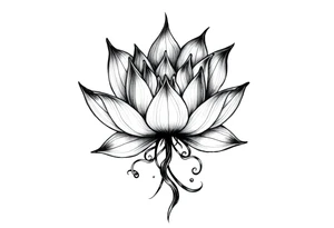 Water lily, wiccan, fire tattoo idea