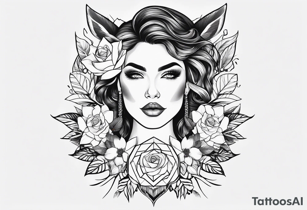 Variety dear face flash sheet tattoo idea