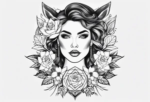 Variety dear face flash sheet tattoo idea