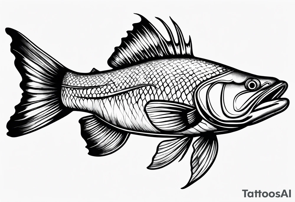 cod fish tattoo idea