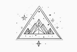 Aquarius constellation with pyramids tattoo idea