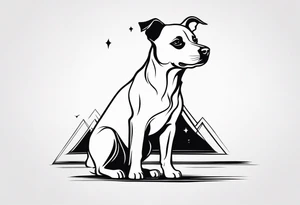 Mão e para de cachorro batendo uma na outra tattoo idea