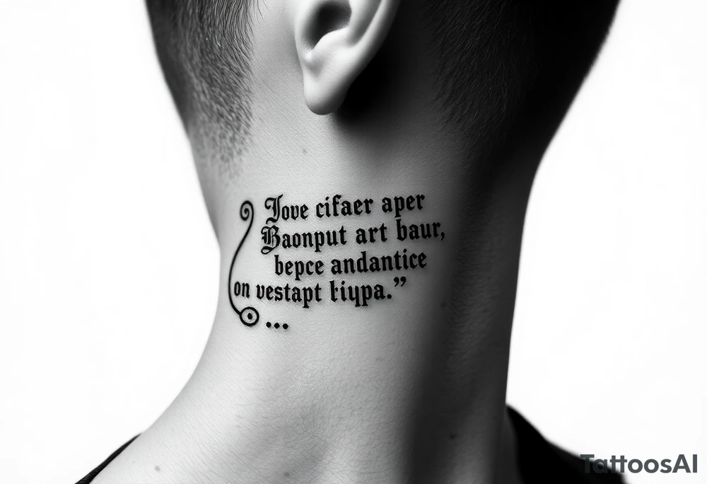 russian orthodox phrase on the side of my left neck tattoo idea