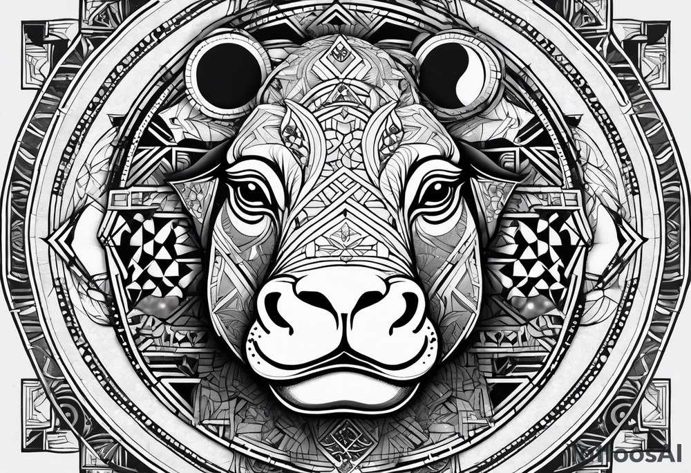 Very asymmetrical, +geometric pattern, with realistic full moon, with hippo,+tribal, +geometric, +inkart , +blackwork, +grey scale, + sketch
with wintersweet flower bud, +inkart touch, +for men, detailed , combined favourite , tattoo idea