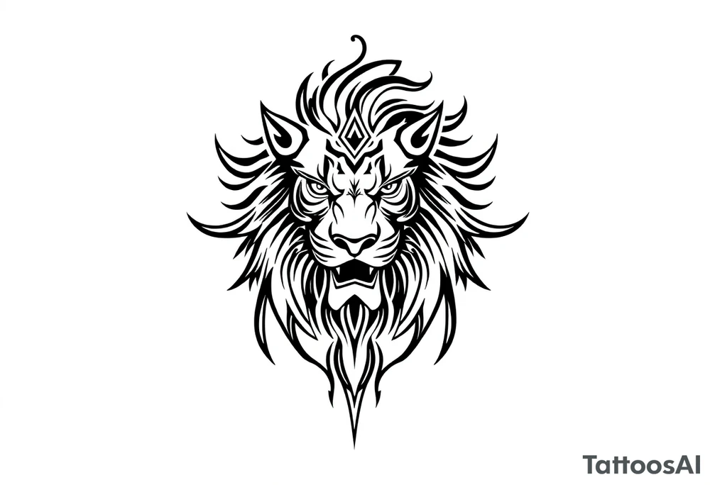 a lion tattoo idea